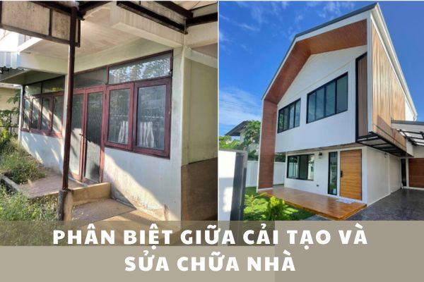 Phân biệt giữa cải tạo và sửa chữa nhà