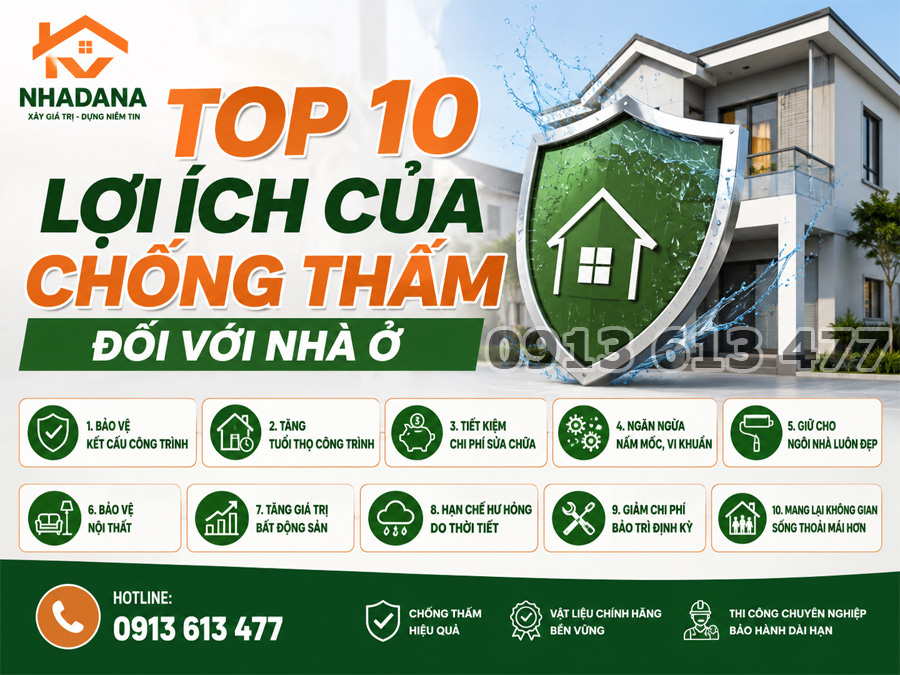 Top 10 Lợi Ích Của Chống Thấm Đối Với Nhà Ở