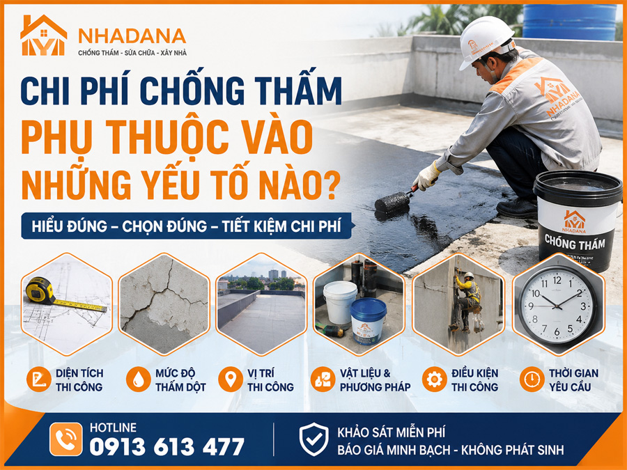 Chi Phí Chống Thấm Phụ Thuộc Vào Những Yếu Tố Nào? Những Điều Cần Biết Trước Khi Thi Công