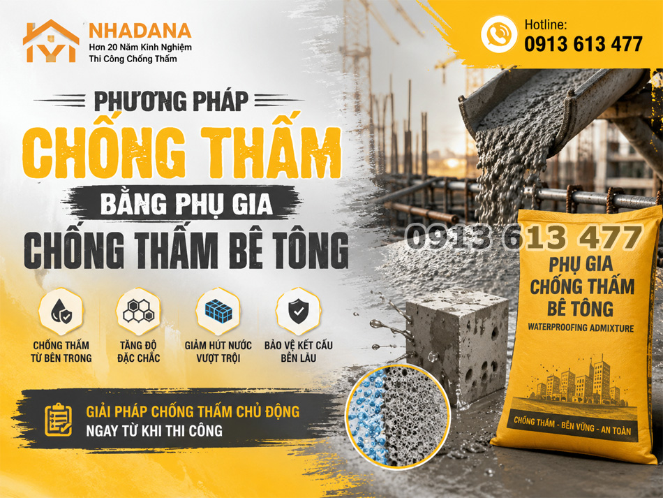 Phương Pháp Chống Thấm Bằng Phụ Gia Chống Thấm Bê Tông: Có Nên Sử Dụng Cho Công Trình?