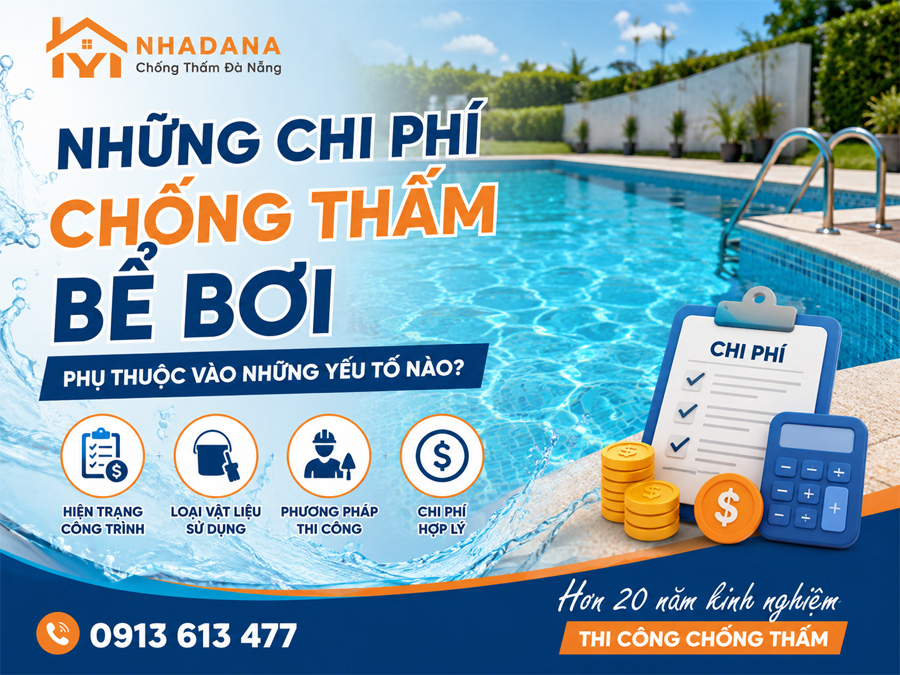 Chi Phí Chống Thấm Bể Bơi Phụ Thuộc Vào Những Yếu Tố Nào?