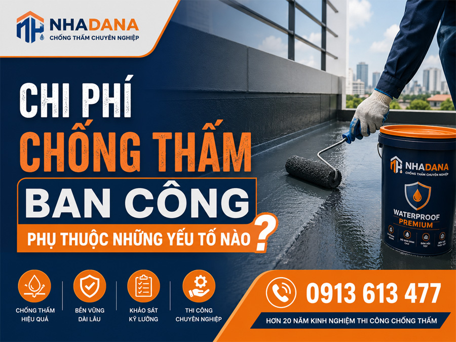 Chi Phí Chống Thấm Ban Công Phụ Thuộc Những Yếu Tố Nào?