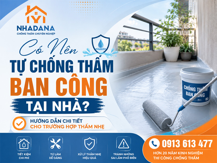 Có Nên Tự Chống Thấm Ban Công Tại Nhà? Hướng Dẫn & Cảnh Báo