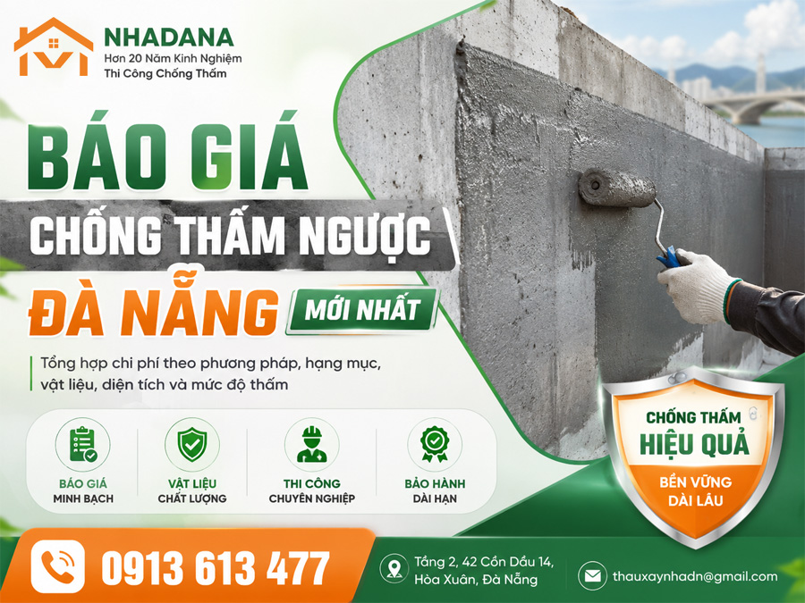 Báo Giá Chống Thấm Ngược Đà Nẵng Mới Nhất