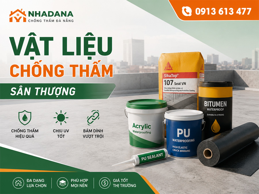 Vật Liệu Chống Thấm Sân Thượng: Các Loại Phổ Biến Và Cách Chọn Phù Hợp