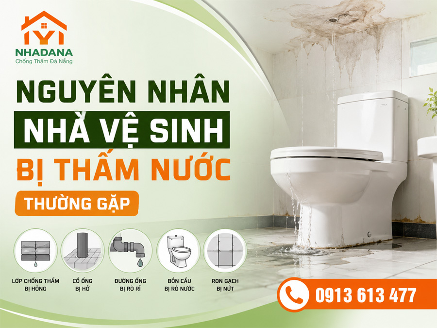 Nguyên Nhân Nhà Vệ Sinh Bị Thấm Nước Thường Gặp