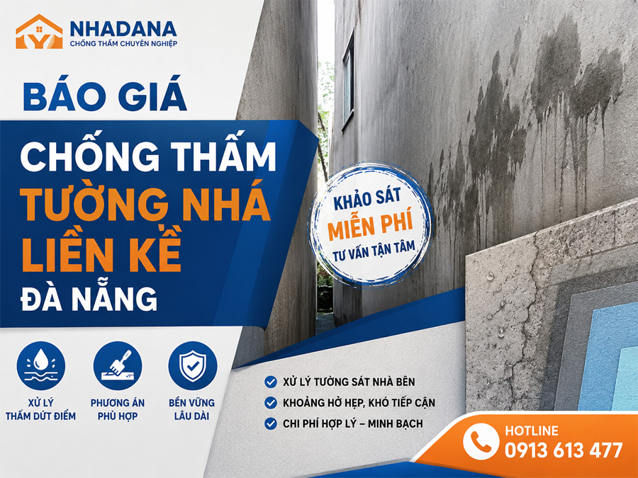 Báo Giá Chống Thấm Tường Nhà Liền Kề Đà Nẵng